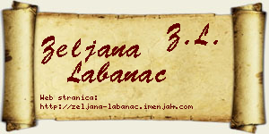 Željana Labanac vizit kartica